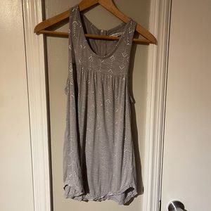 Classy Gray Tank with Silver Accents!